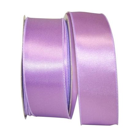 RELIANT RIBBON Reliant Ribbon 92575W-120-40K Satin Value Wired Edge Ribbon - Lavender - 2.5 in. x 50 yards 92575W-120-40K